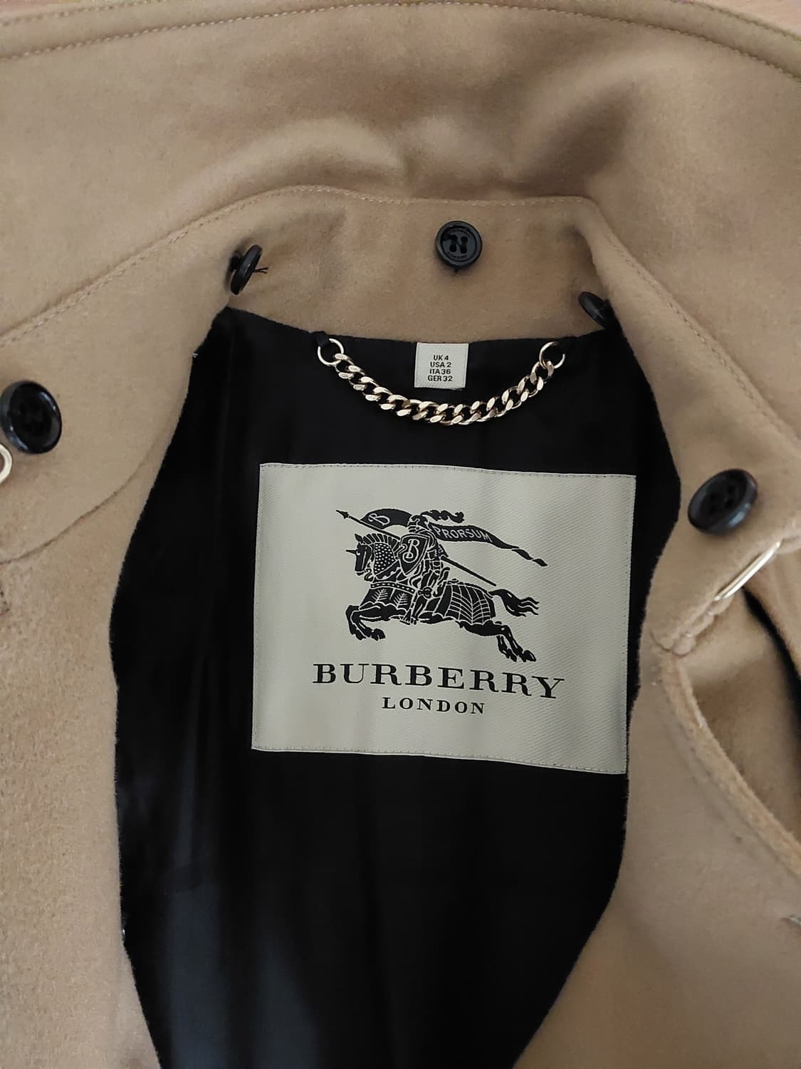 버버리 BURBERRY - 울 캐시미어 카멜 코트  상품이미지7