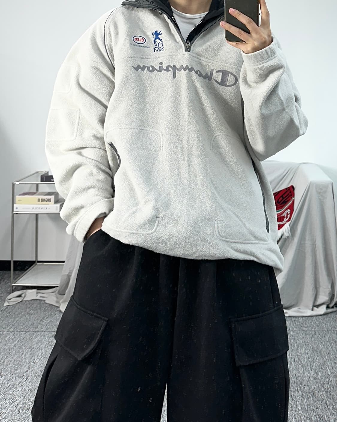 챔피온 빅로고 플리스 아노락 XL 상품이미지3