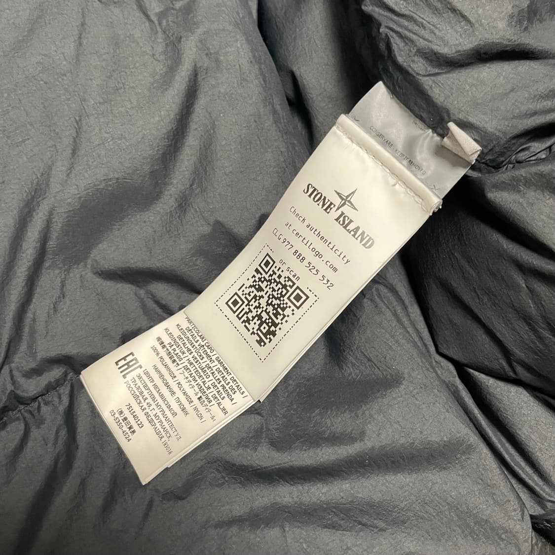 스톤아일랜드 크링클랩스 패딩 L 블랙 정품 상품이미지5