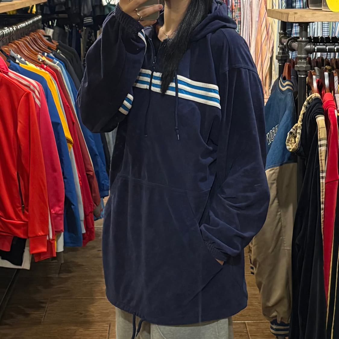 [HI] 아디다스 벨벳 아노락 후드 상품이미지3