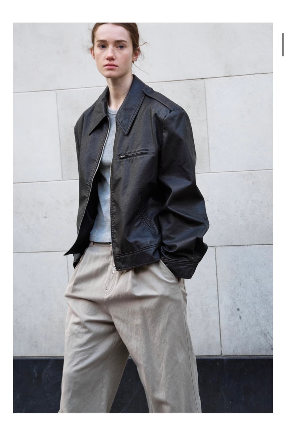 파사드패턴 빈티지레더재킷 다크브라운 M 상품이미지3