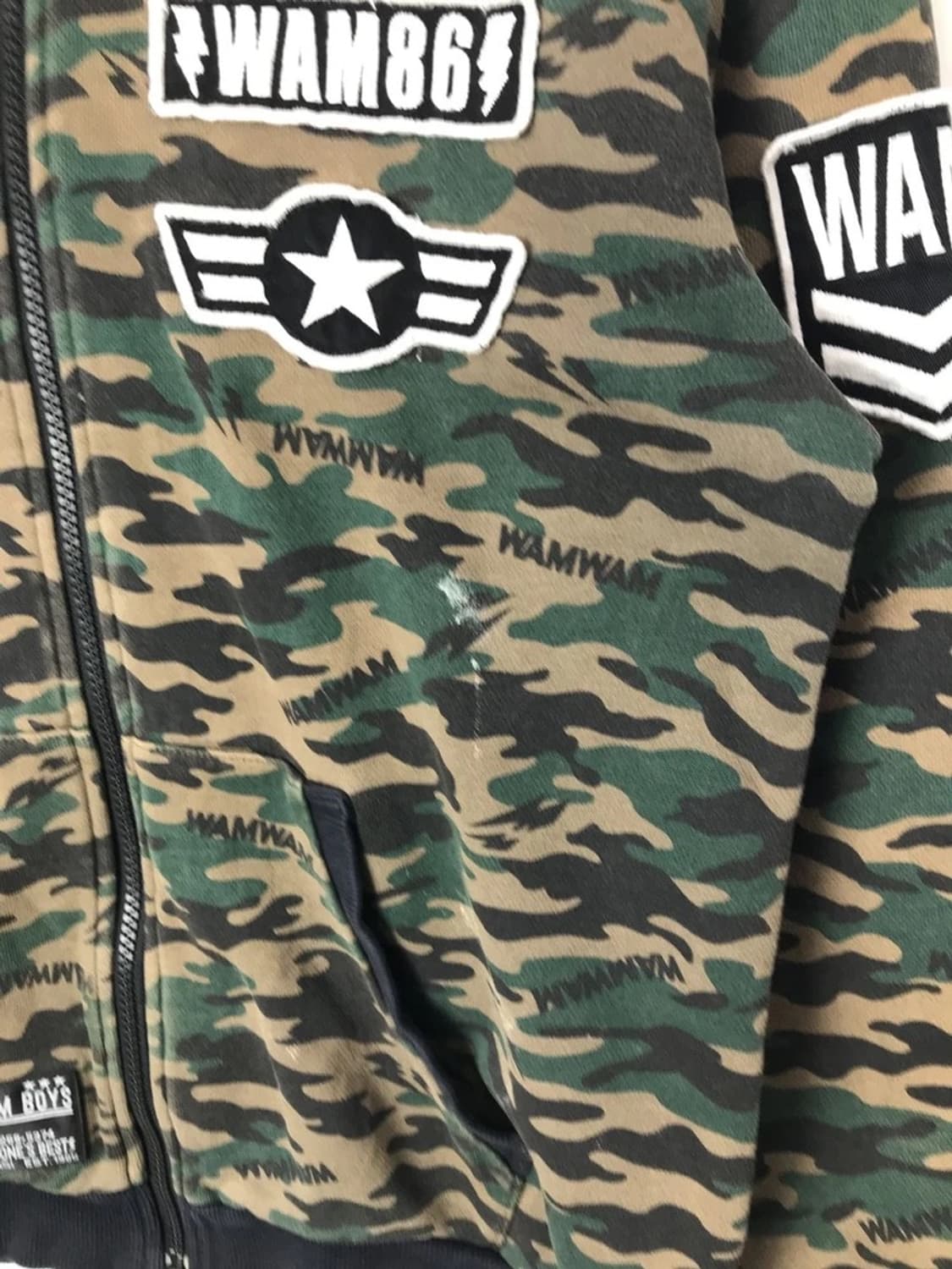 WAMWAM Boys Camo Zip Hoodie 상품이미지6