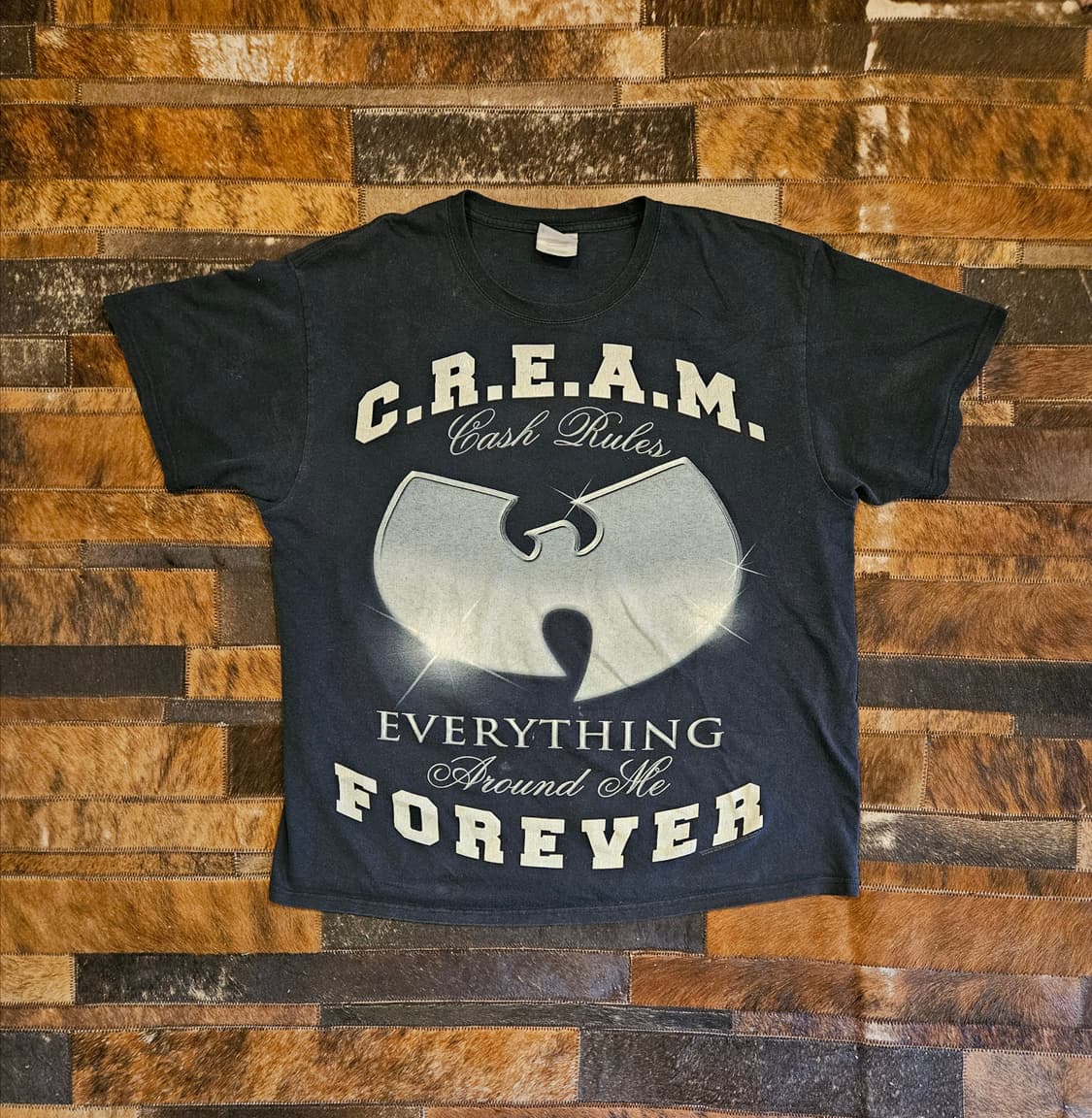 90s 빈티지 헤인즈 우탱클랜 프린팅 티셔츠  상품이미지1