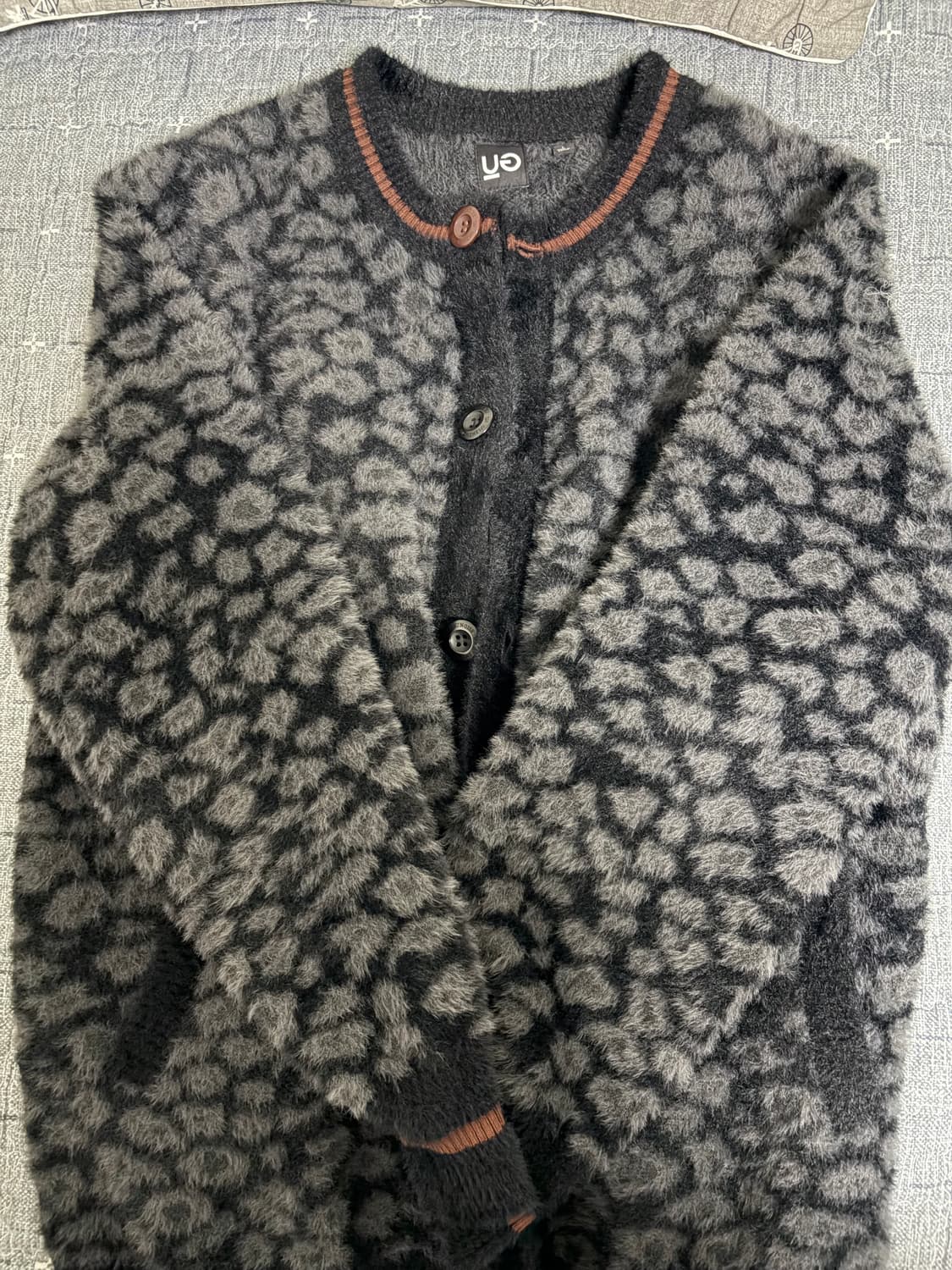 [L]GU X 언더커버 쉐기 가디건 블랙 상품이미지2