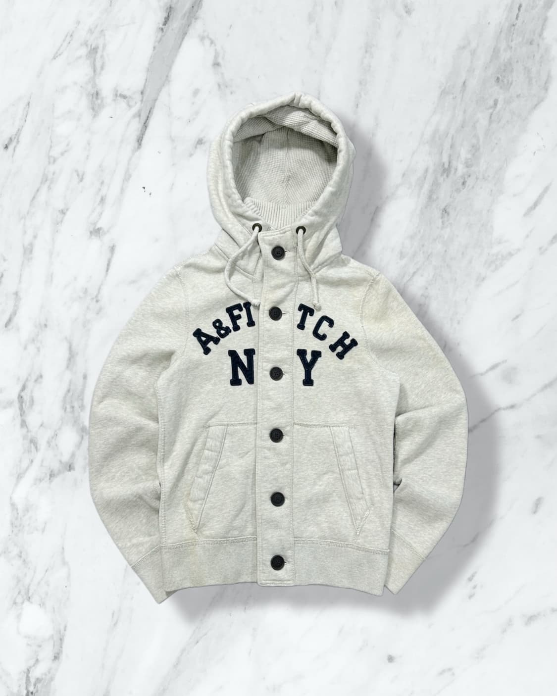 아베크롬비 멜란지그레이 버튼업 후드집업  상품이미지1