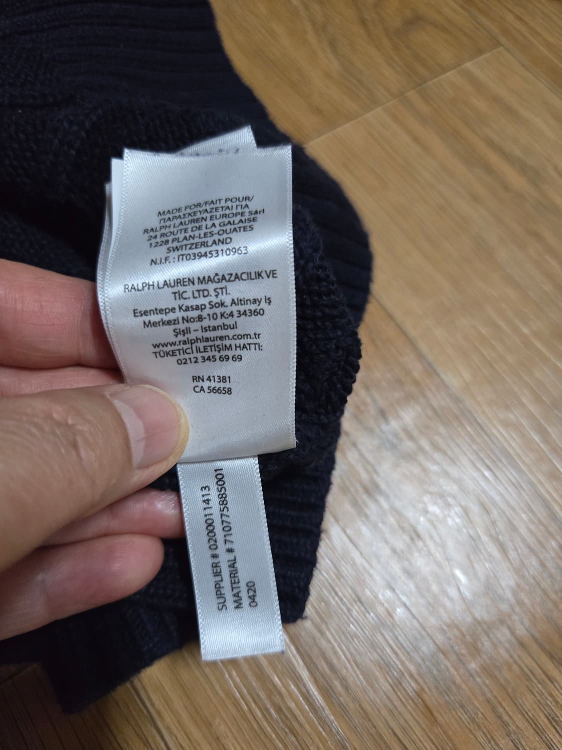 폴로 랄프로렌 남성 네이비 케이블 니트(XL사이즈) 상품이미지8