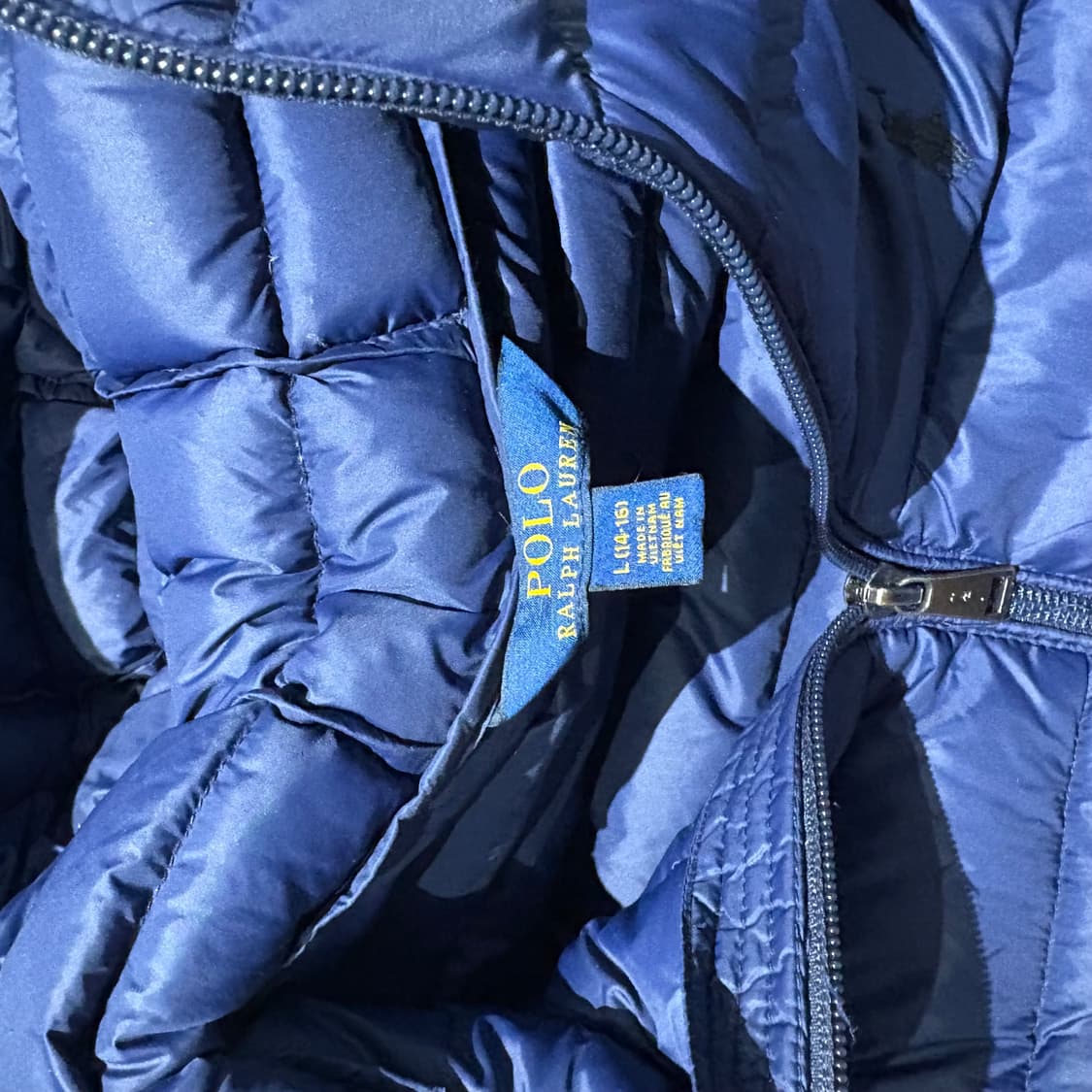 폴로 빈티지 네이비 경량후드패딩 상품이미지6