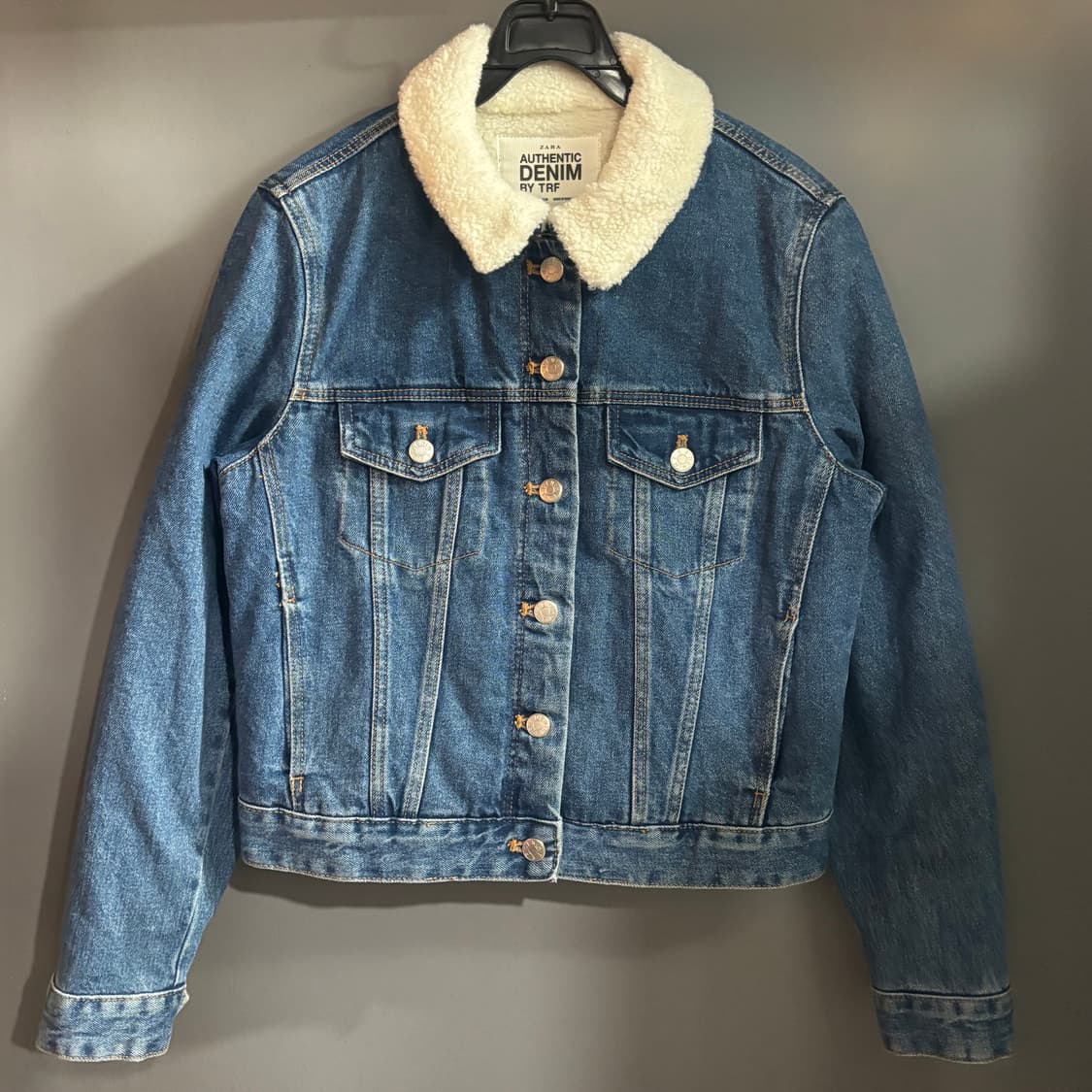 (새상품) ZARA자라 여성 뽀글이 데님 자켓 청자켓 S 상품이미지1