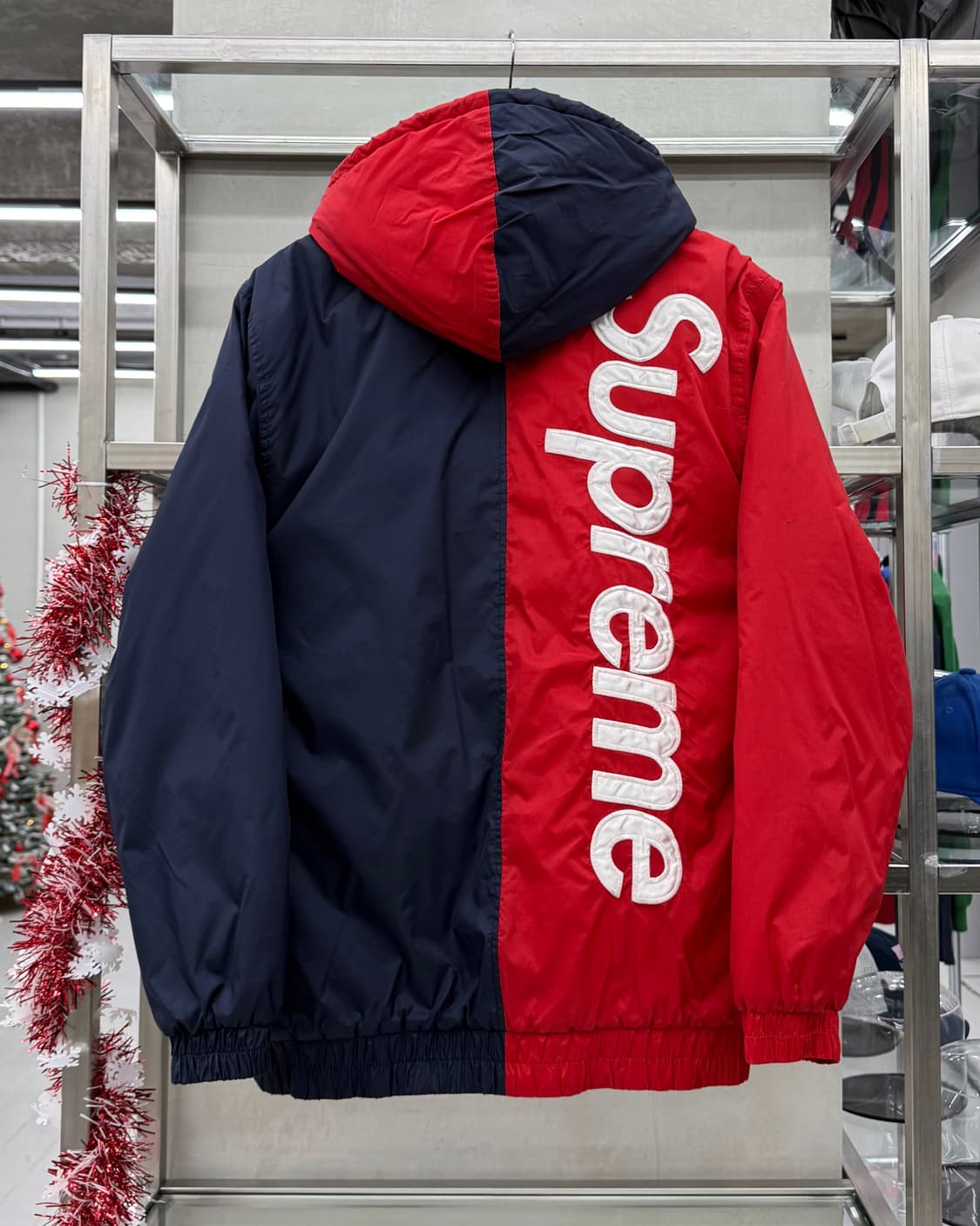 슈프림 투톤 사이드라인 후디 봄버 자켓 상품이미지1