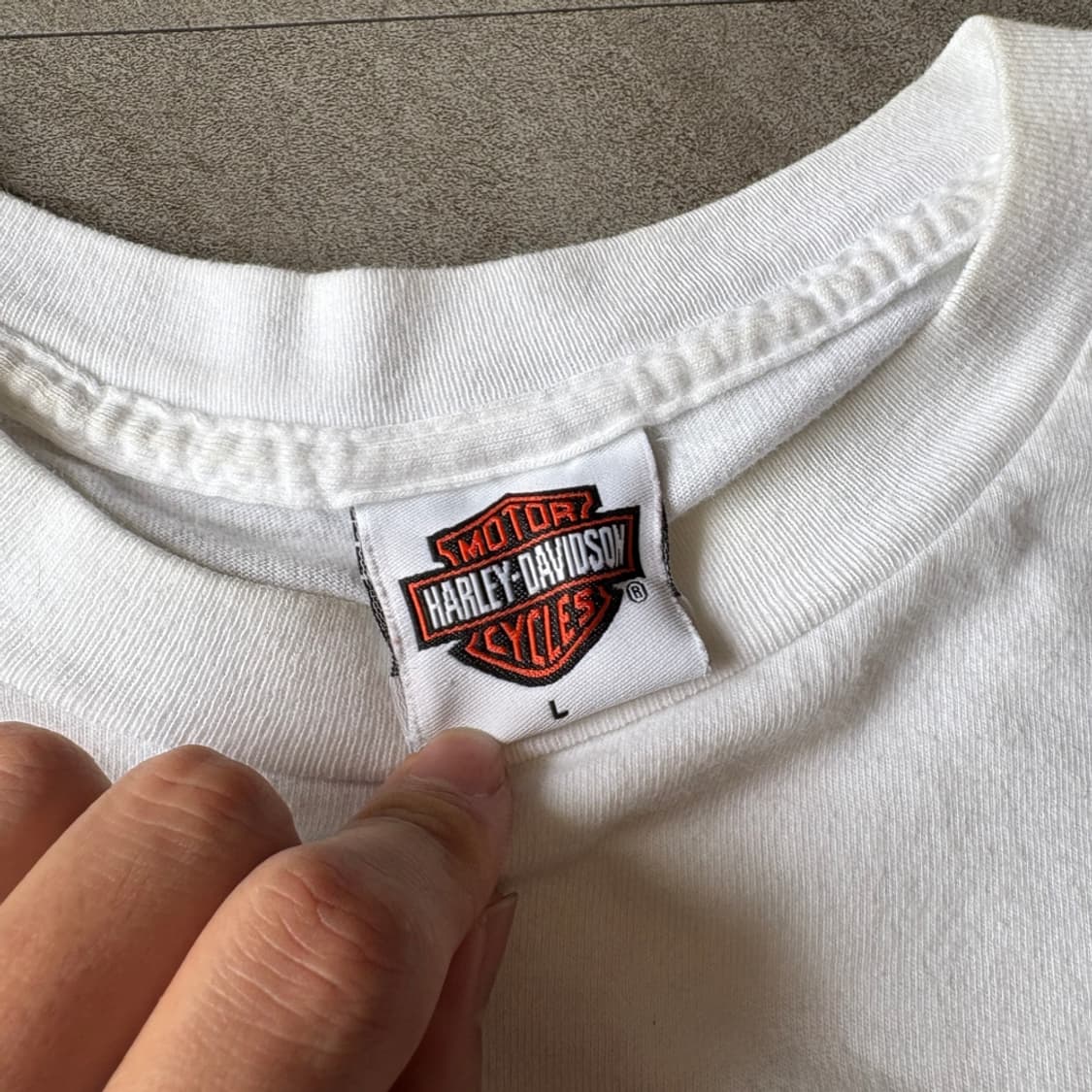 할리데이비슨 미국 생산 화이트 긴팔 티셔츠 상품이미지4