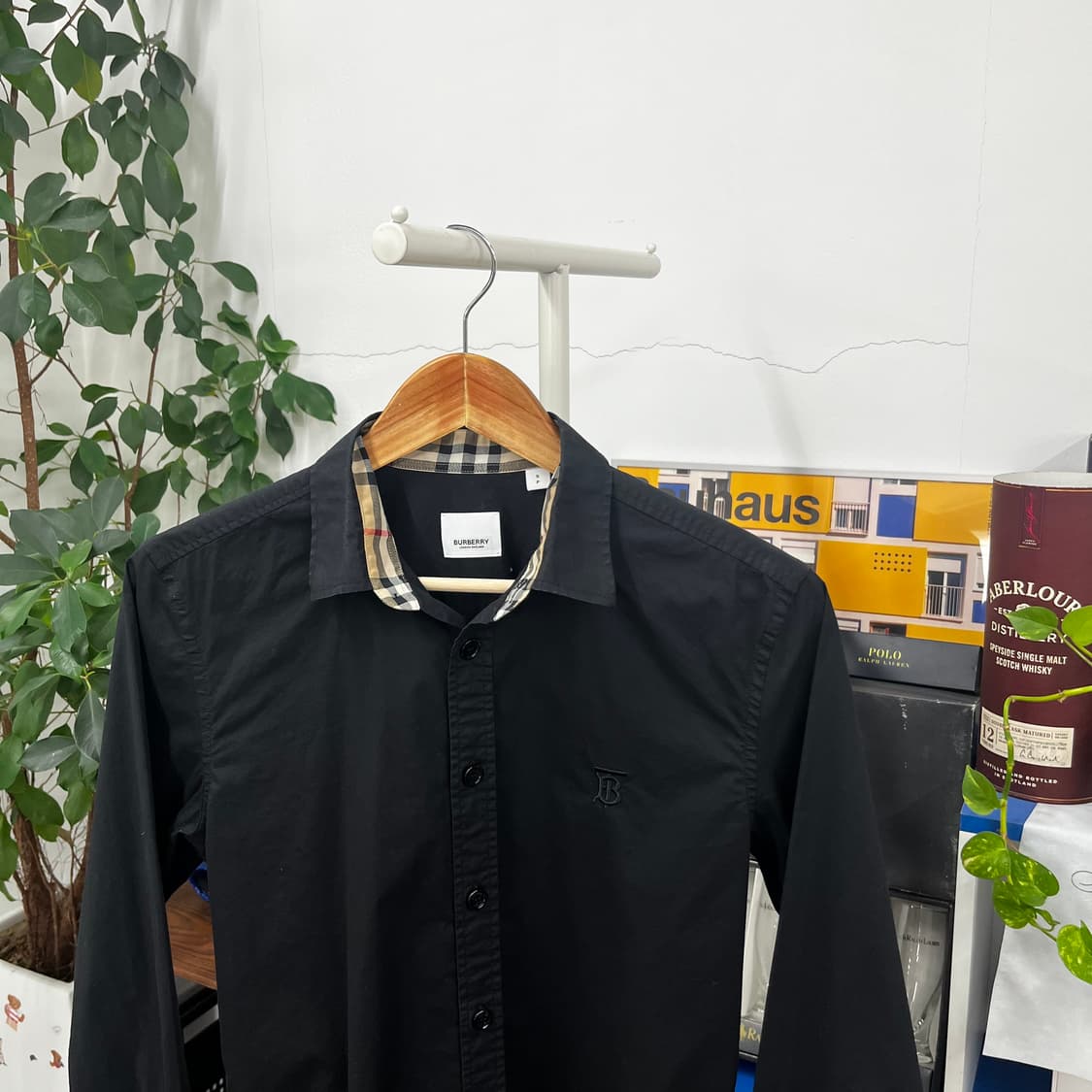 버버리 포플린 솔리드 셔츠 S 상품이미지2