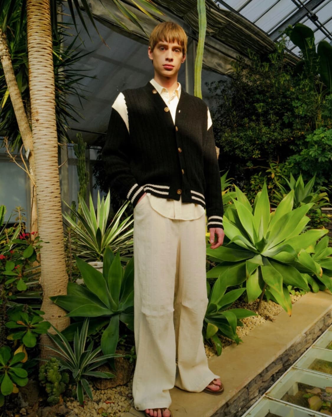 [새상품] 세터 파로 바시티 오버사이즈 부클 가디건 블랙 상품이미지9