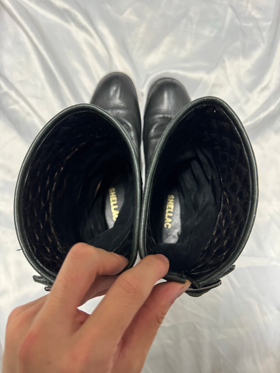 Shellac quilted leather engineered boots 상품이미지6