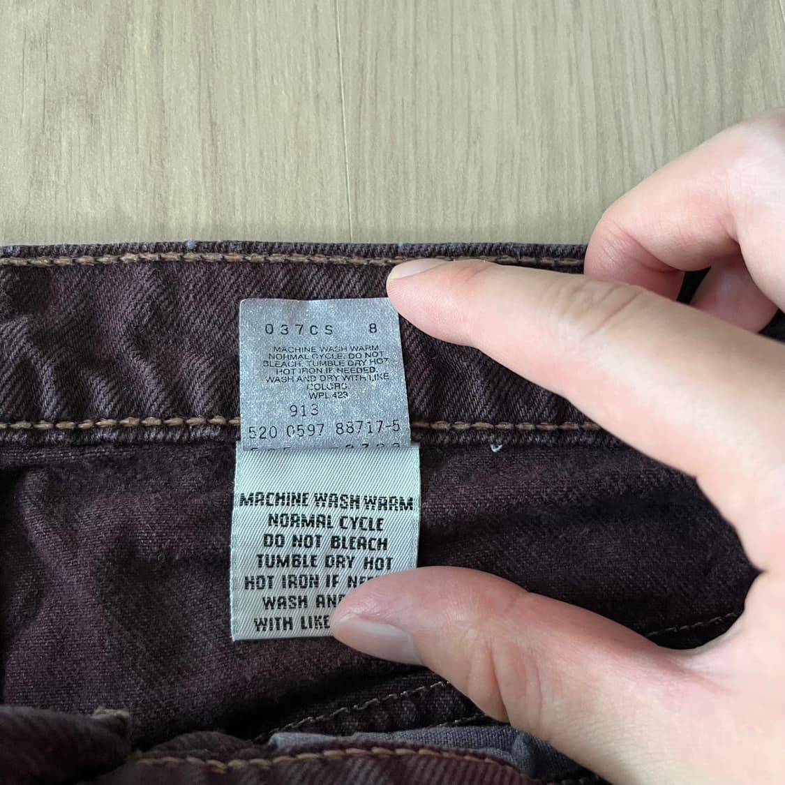[38X32] 90s 빈티지 리바이스 565 퍼플 made in usa 상품이미지3