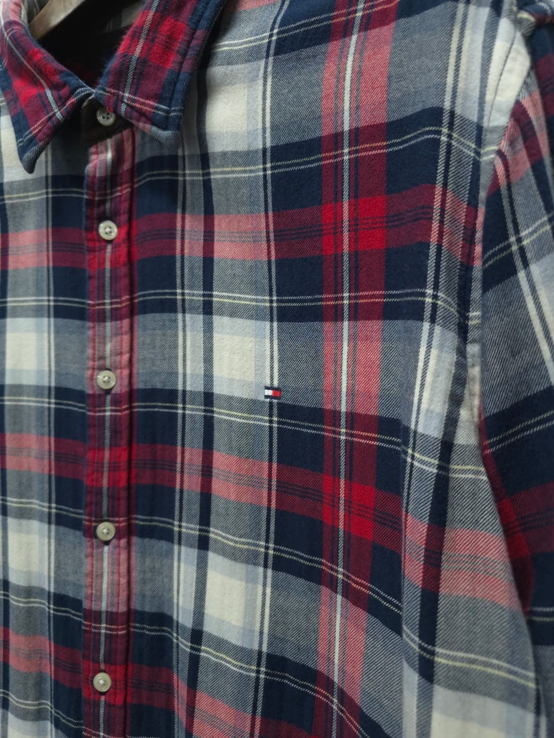 타미힐피거 두께감있는 코튼 이중 체크셔츠 ( 100~105 ) 상품이미지3