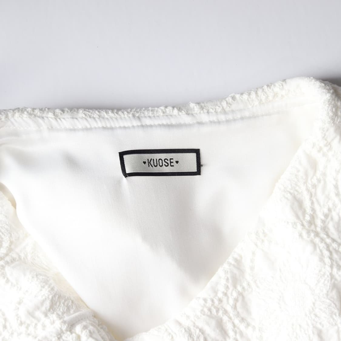 KUOSE 퓨어 화이트 코튼 펀칭 아일렛 롱 원피스 상품이미지6