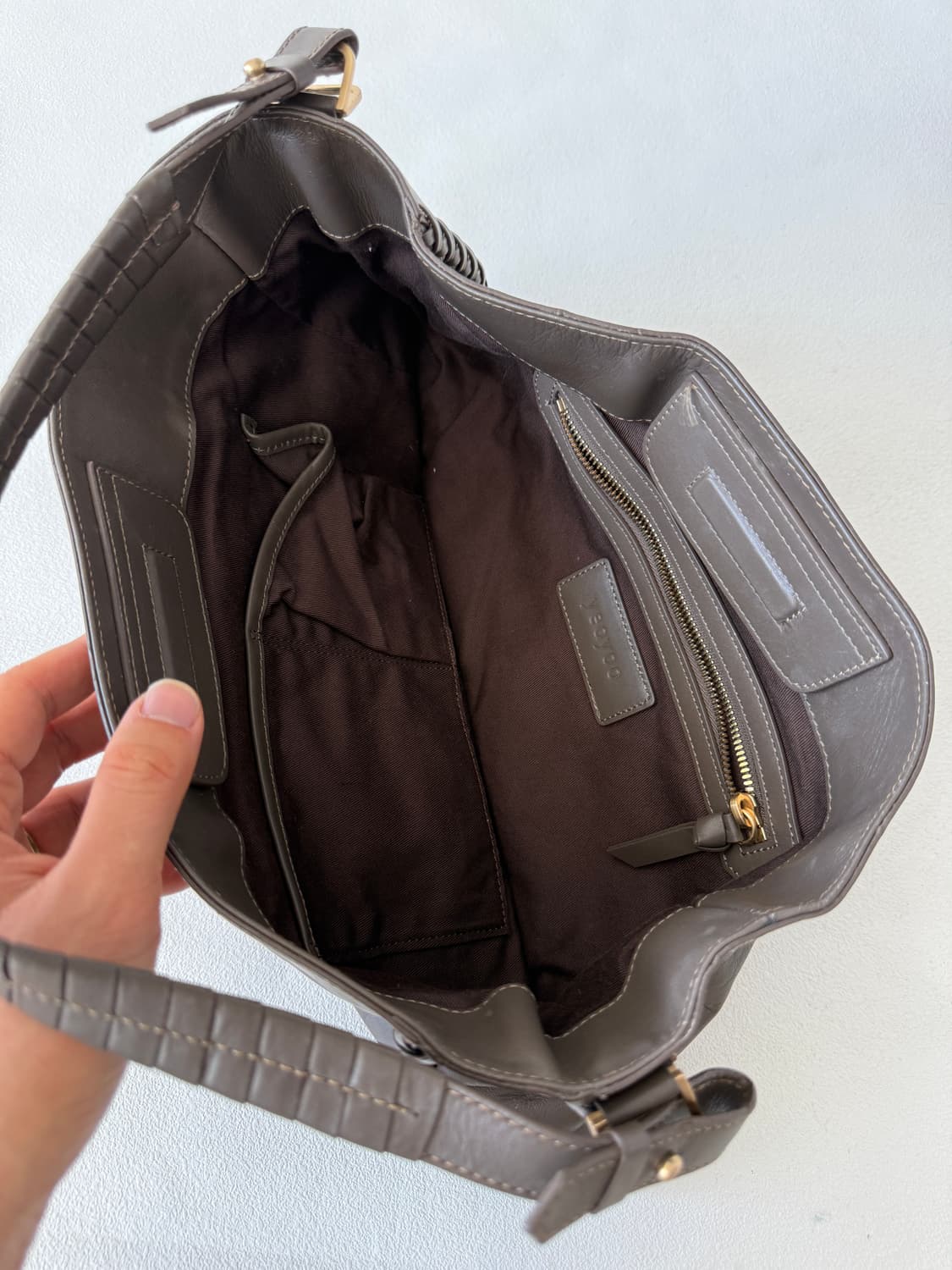 Pre owned 레더 숄더백 상품이미지8