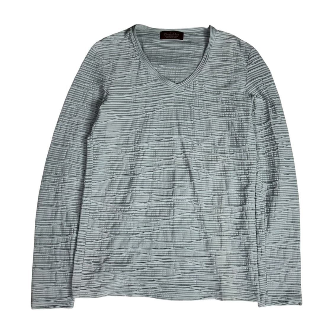 [TORNADO MART] 토네이도마트 셔링 스트라이프 브이넥 롱슬리브 상품이미지1