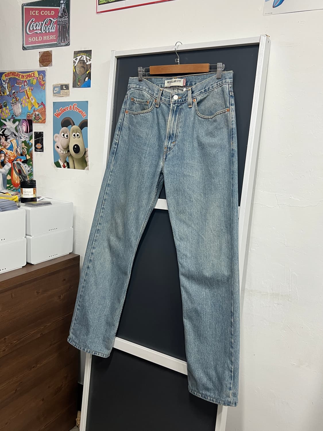 00s Levis 리바이스 505 레귤러핏 연청 데님 팬츠 상품이미지8