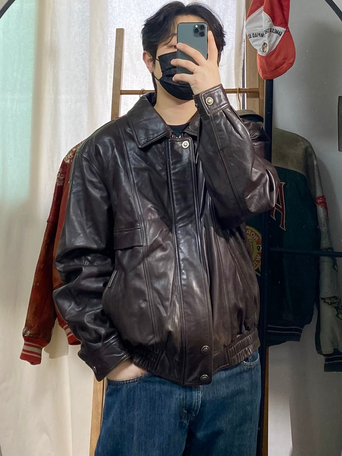 [XL] 90s Antoniovich 브라운 양가죽 레더자켓 상품이미지8