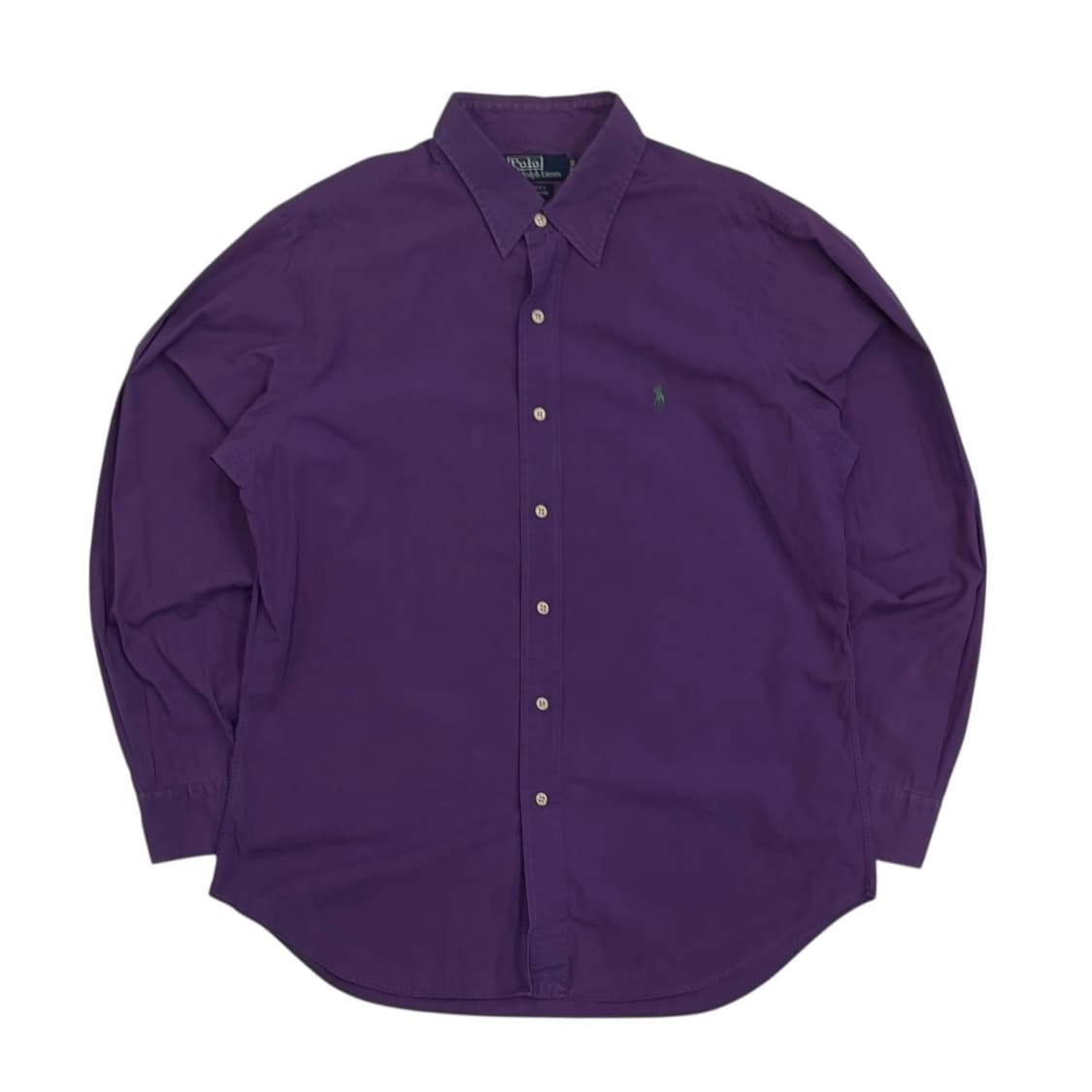 폴로 랄프로렌 퍼플 셔츠 그린 로고 상품이미지1