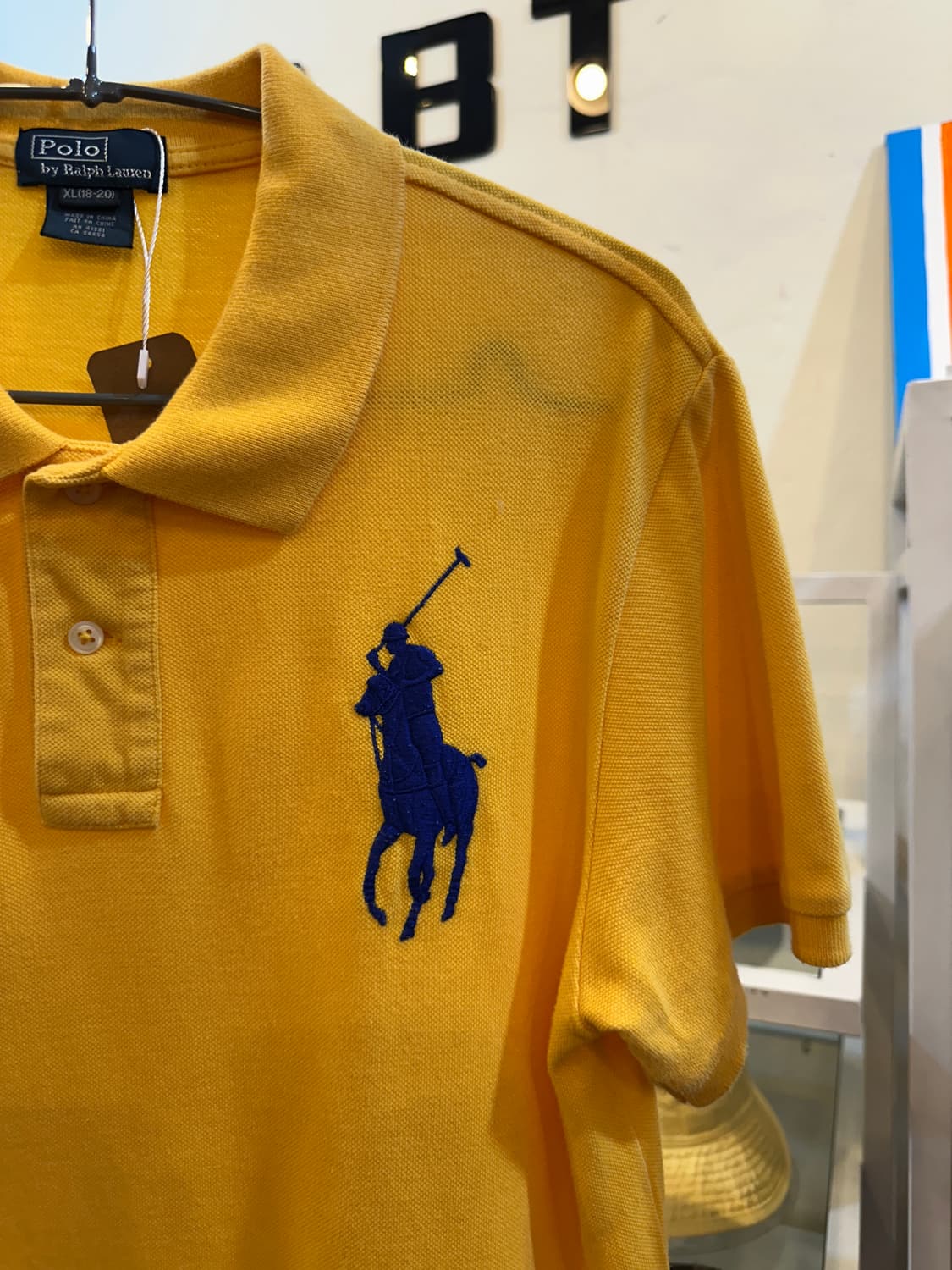 폴로 랄프로렌 빅포니 반팔 카라티 옐로우 XL 상품이미지2