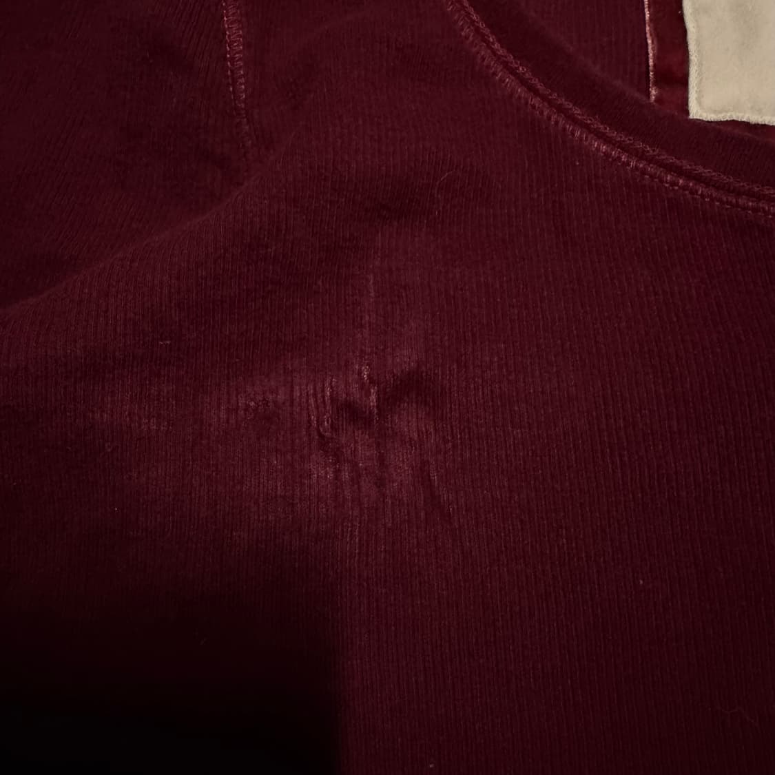 딱붙핏 아베크롬비 버건디 와플 긴팔티셔츠 L 상품이미지4