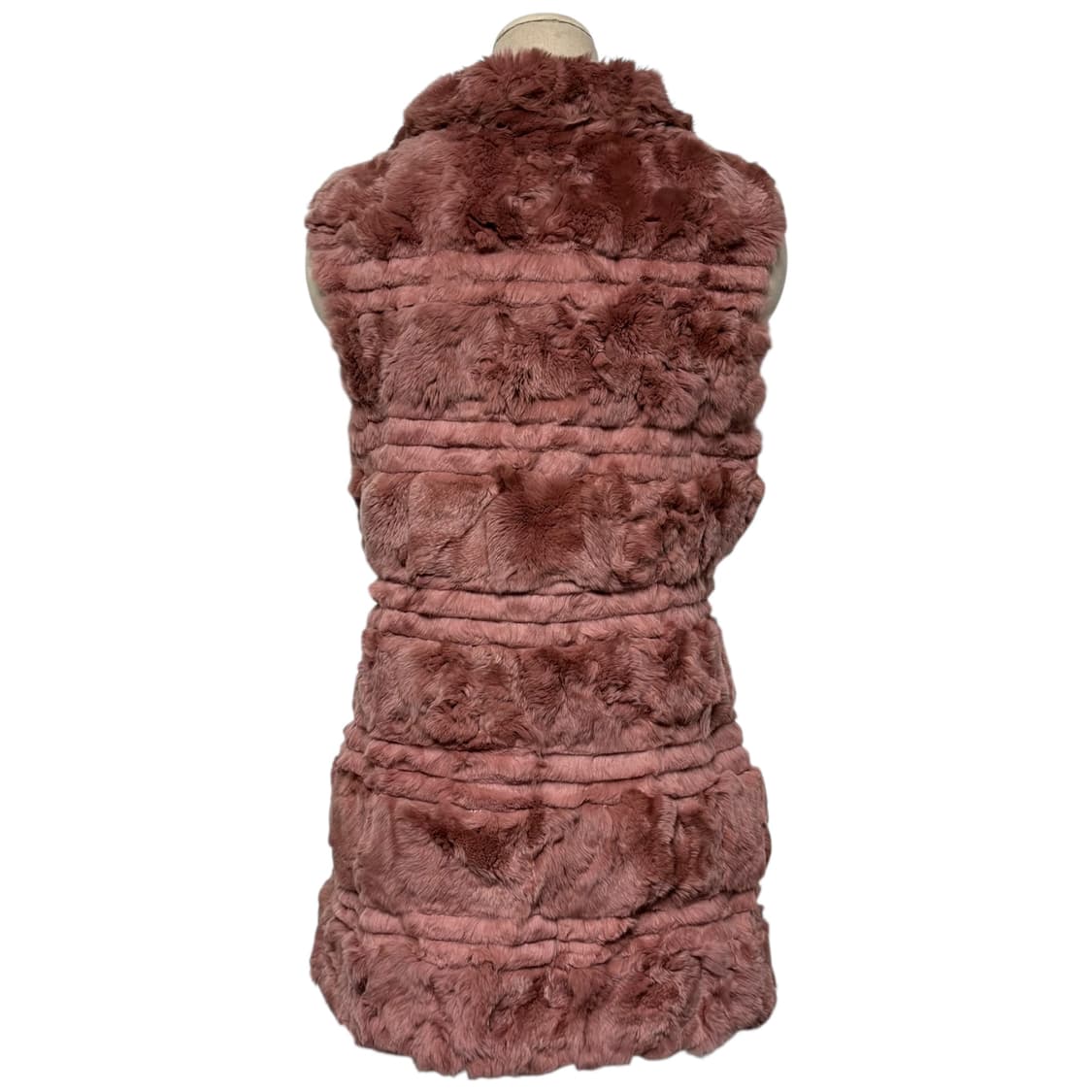 3794 렉스 토끼털 핑크 퍼조끼 상품이미지4