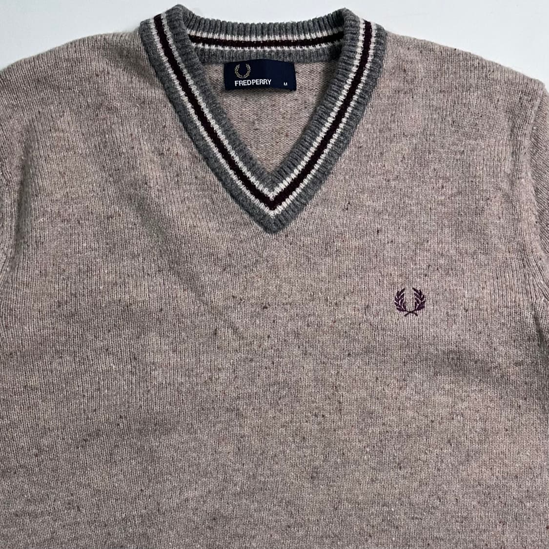 프레드페리 베이지 니트 상품이미지2