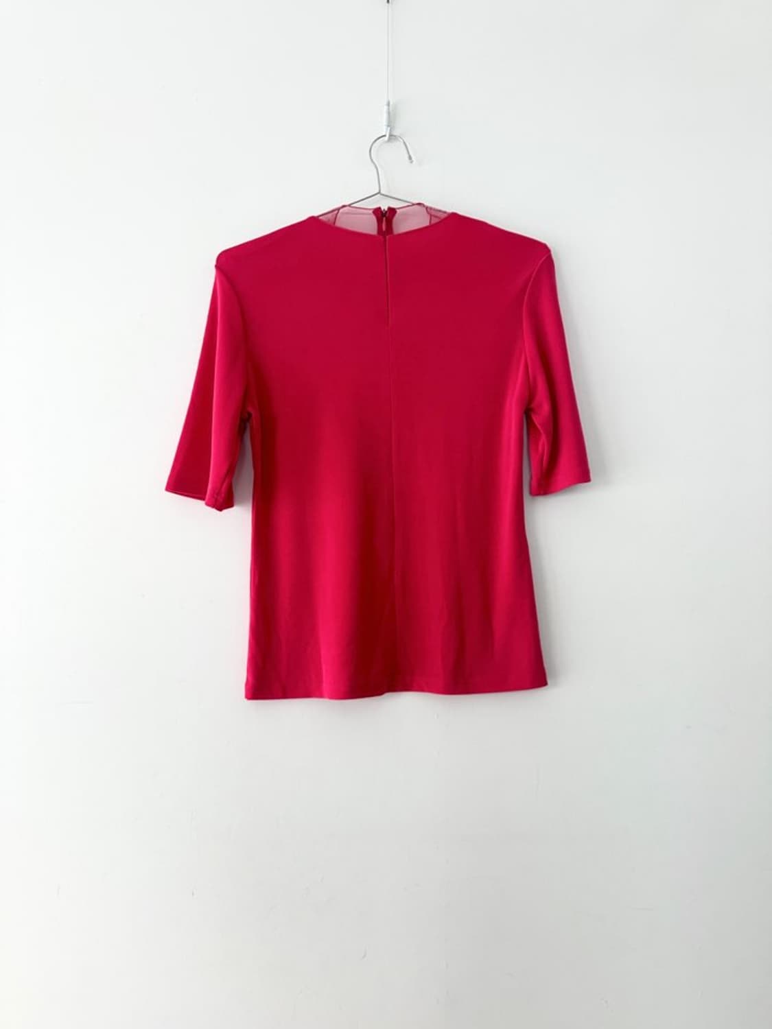 Organza swirl trim tencel top  상품이미지3