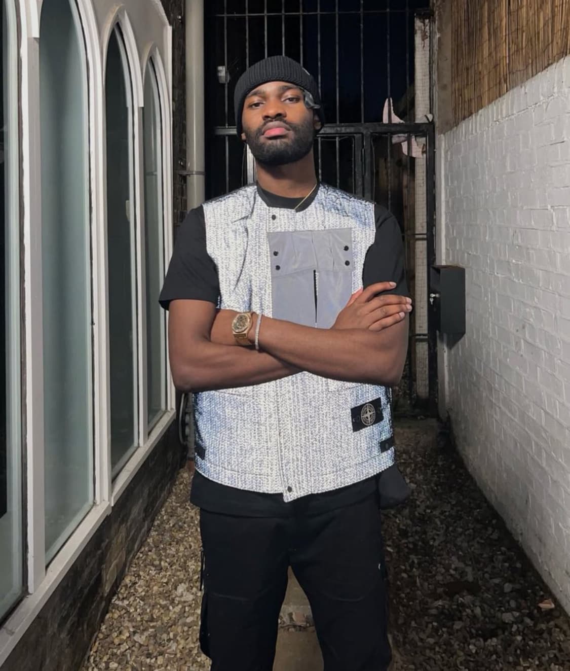 스톤아일랜드 니들 리플렉티브 베스트 M(100) 블랙 상품이미지8