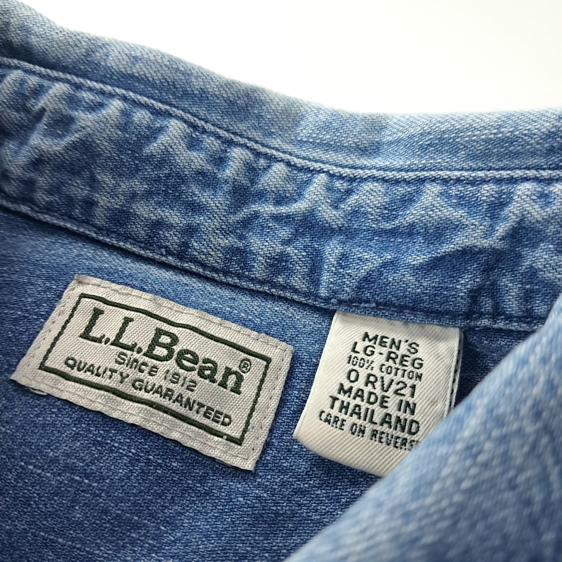 CK199 L 엘엘빈 90s 버튼다운 인디고 데님 셔츠 남방 상품이미지3