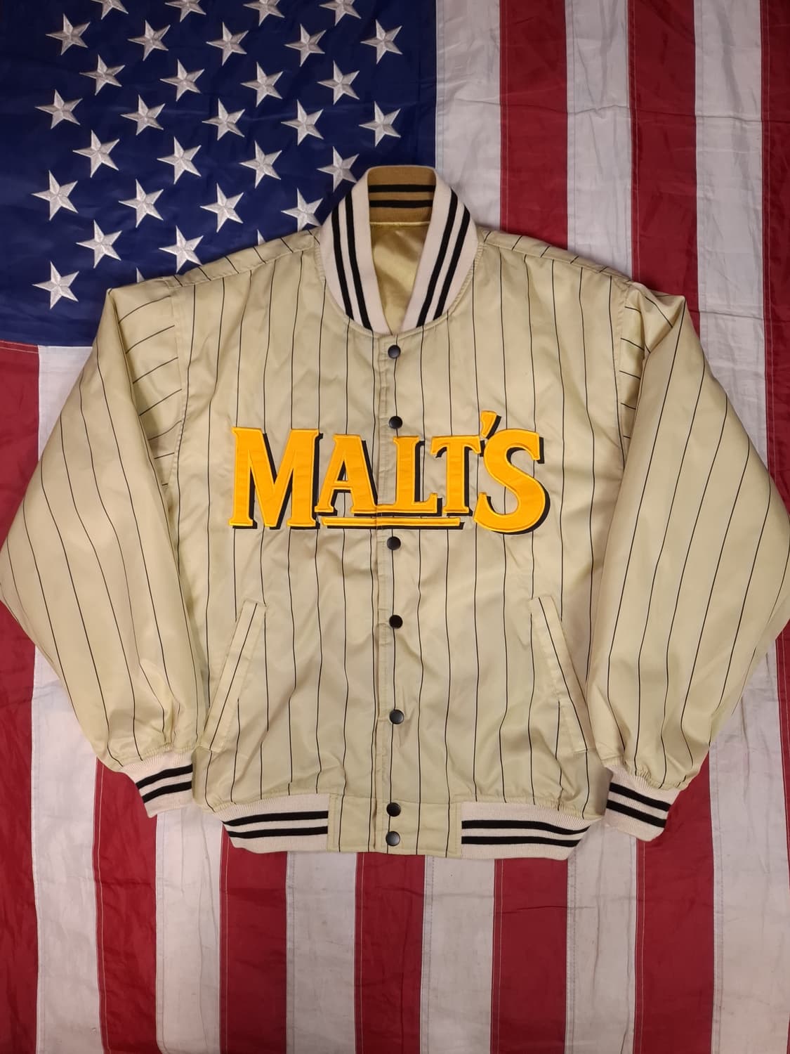 새제품급 오리지날 90's 일본판 MALT's 리버서블 바시티자켓 상품이미지1