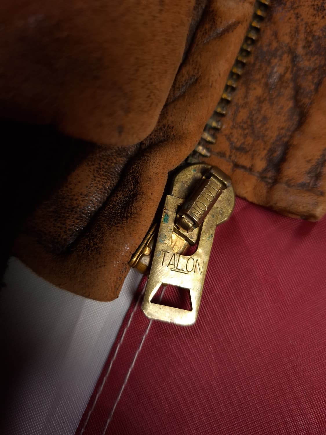 오리지날 미국제조 쇼트 리얼레더 항공점퍼 상품이미지3