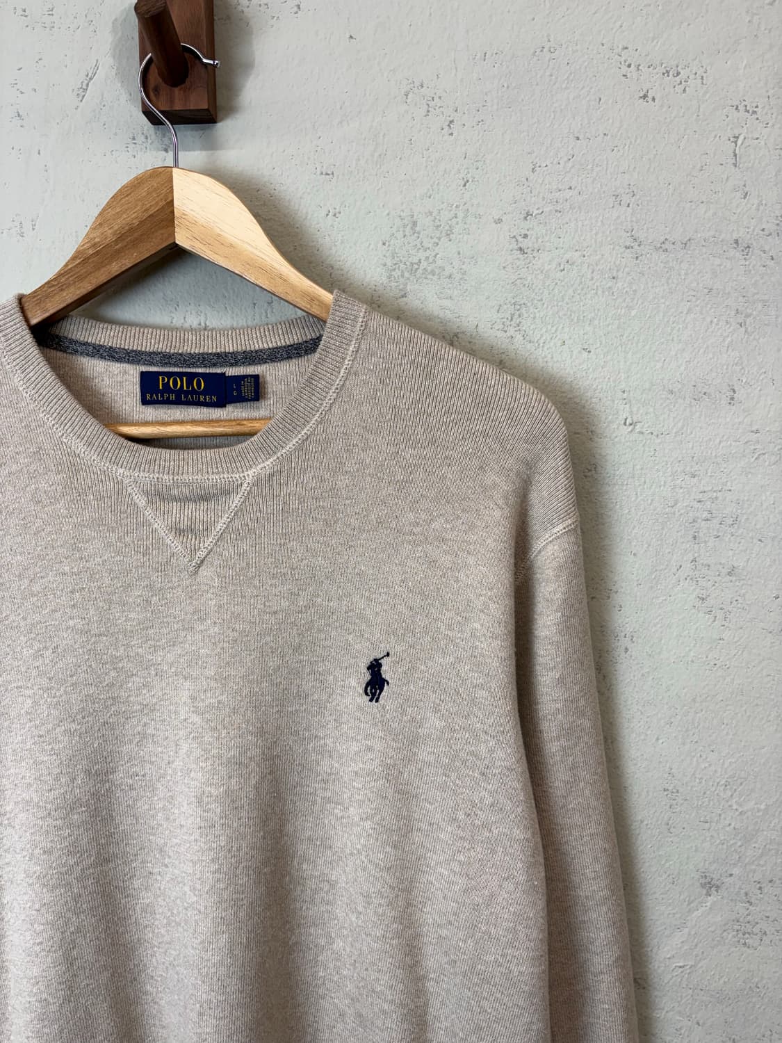 폴로랄프로렌 램스울 니트 스웻셔츠 베이지 상품이미지2