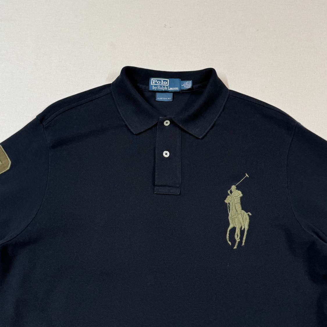 L) 폴로 랄프로렌 빅포니 반팔 카라티 블랙 올리브 상품이미지3