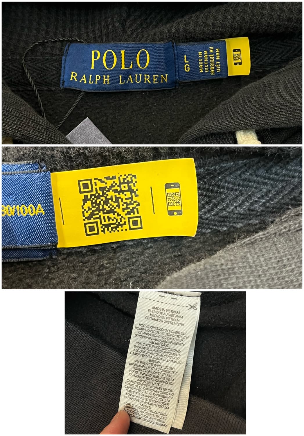 폴로 랄프로렌 후드집업 블랙 L #csz1938 상품이미지4