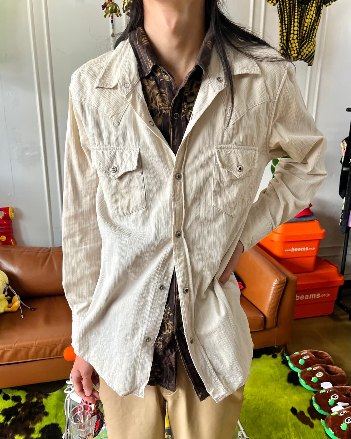 ΩMKOS Japanese 2-Layer Corduroy shirt 상품이미지2