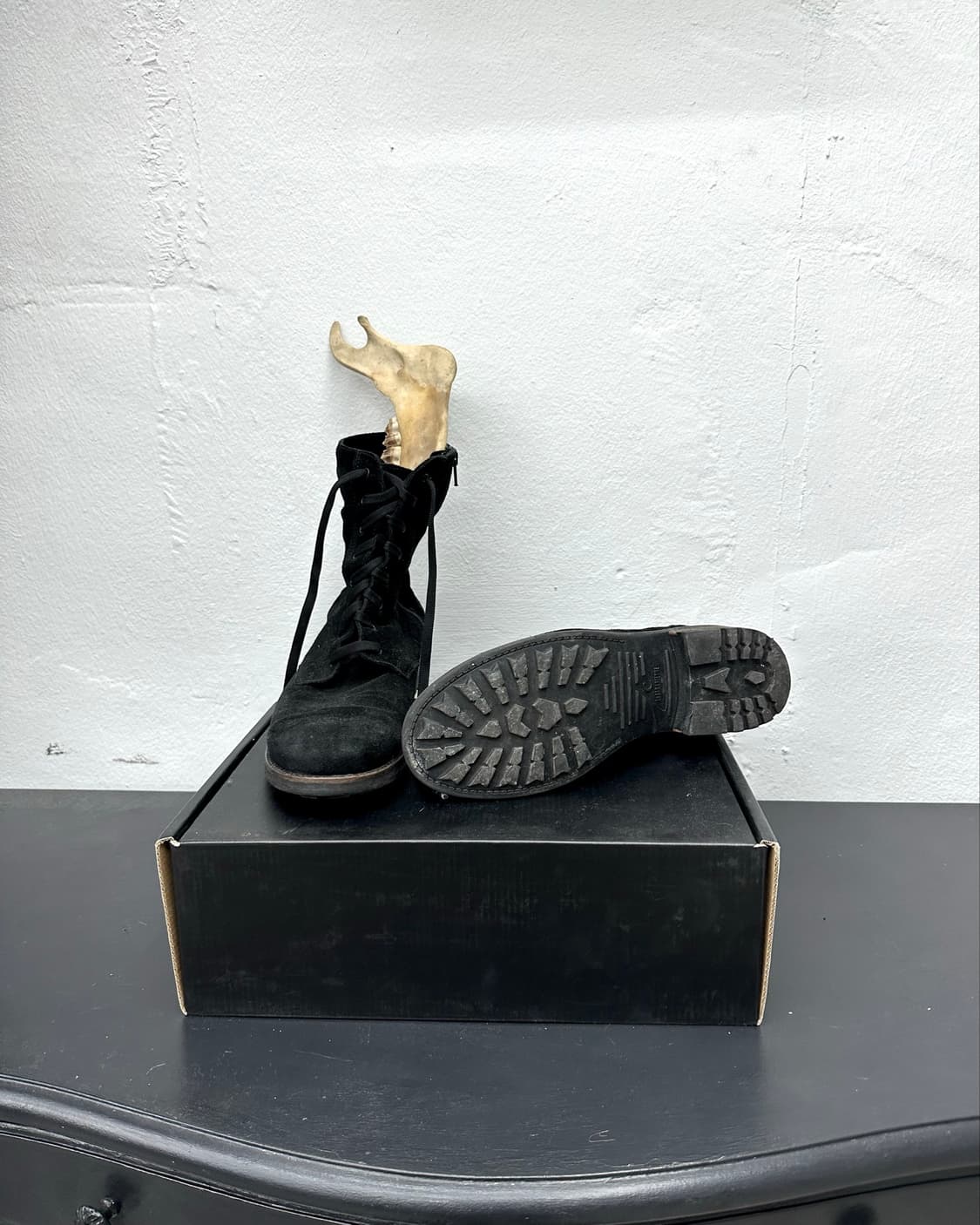 La Canadienne suede lace up combat boots 상품이미지4
