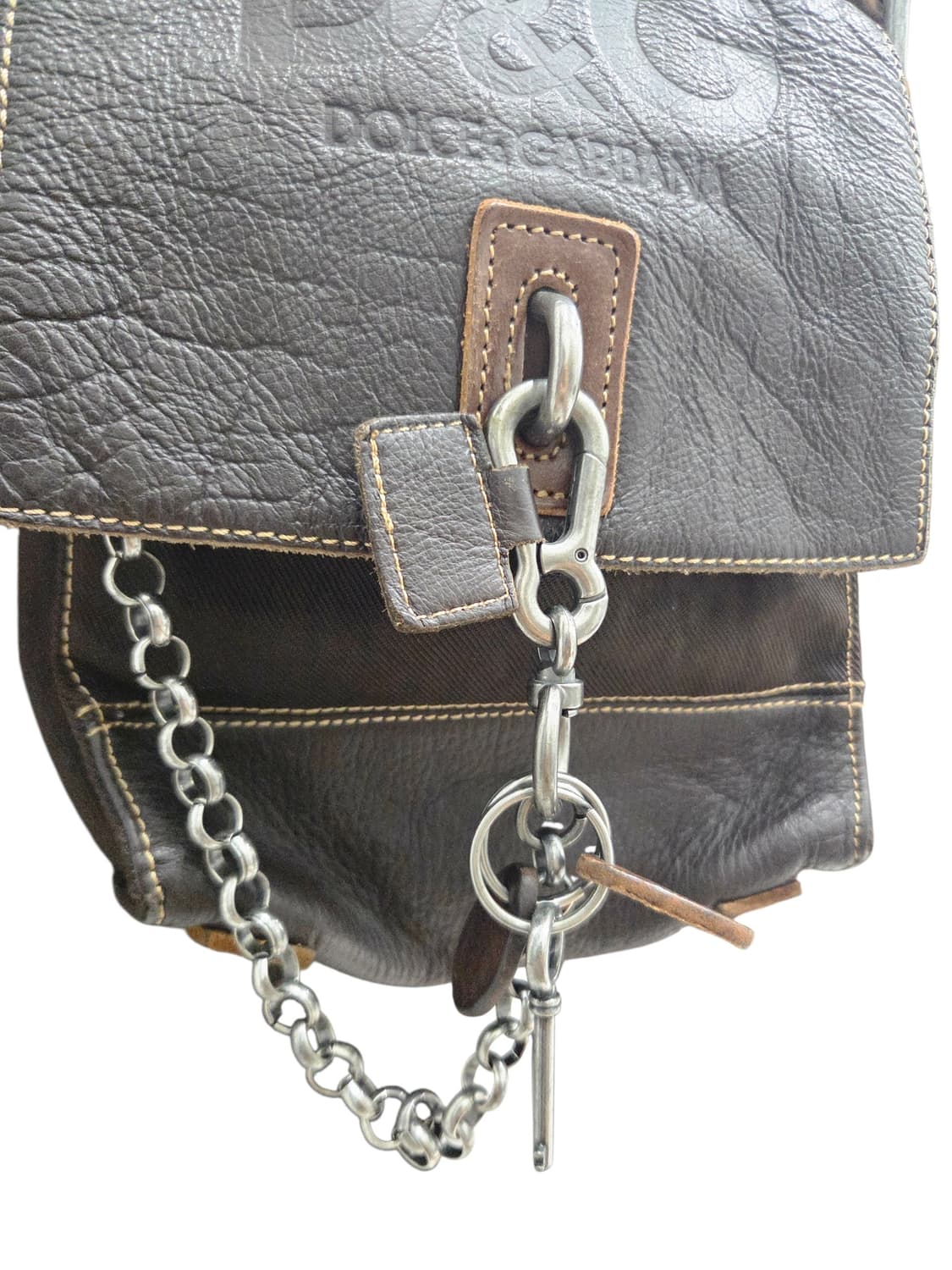 00s D&G 아카이브 로고 체인 슬링백 상품이미지4