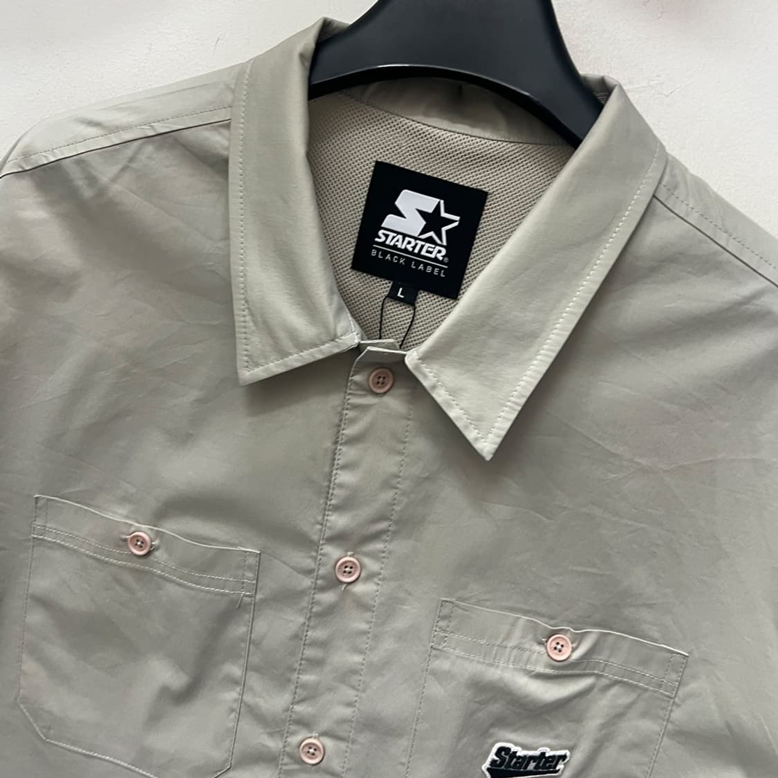 스타터 블랙라벨 오버핏 나일론 반팔 셔츠 L 상품이미지3