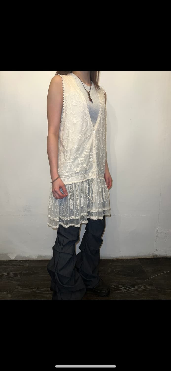 모리룩 레이스 롱 베스트 상품이미지5