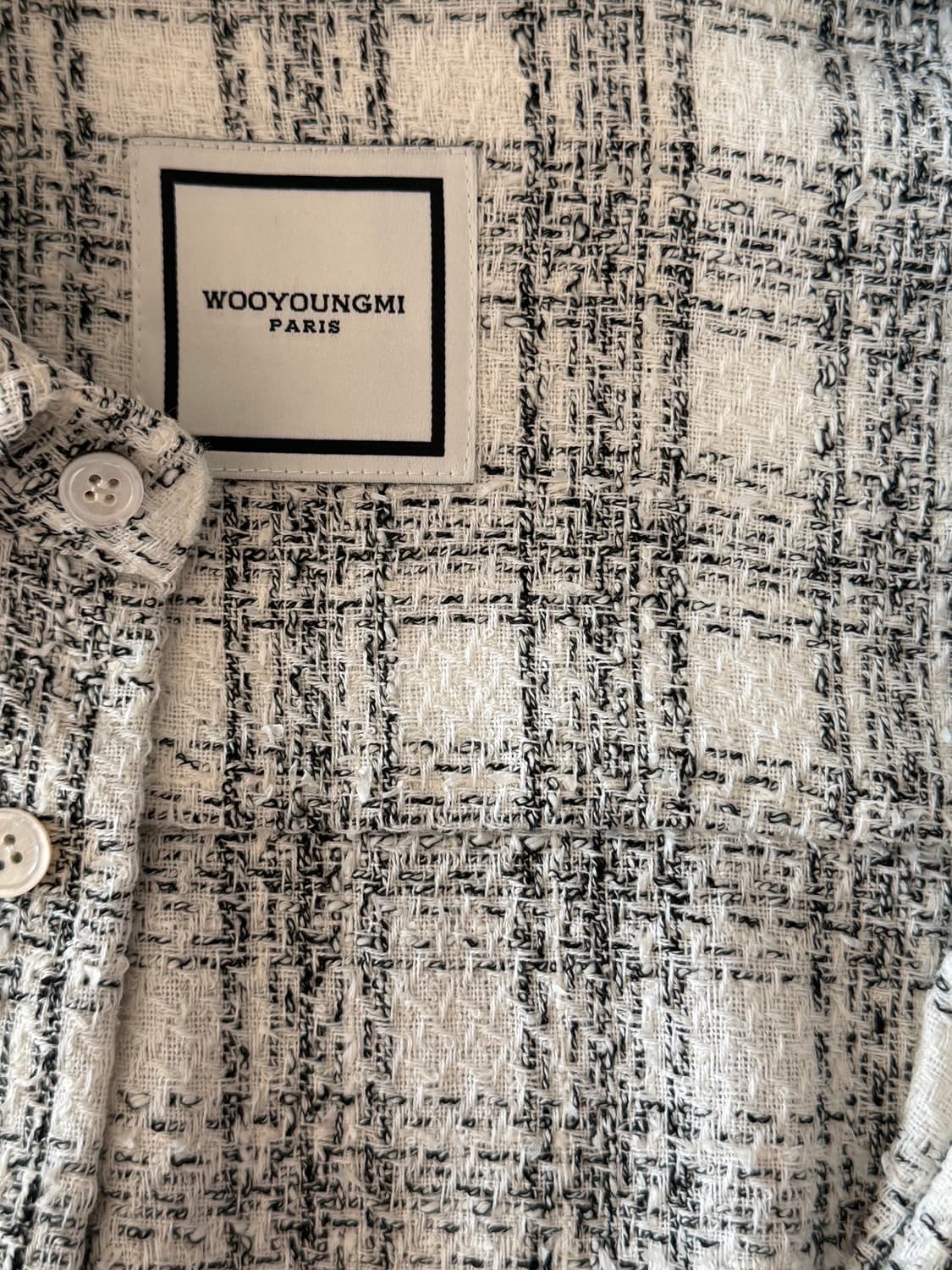 [46] 우영미 화이트 트위드 체크 셔츠 25ss 상품이미지4