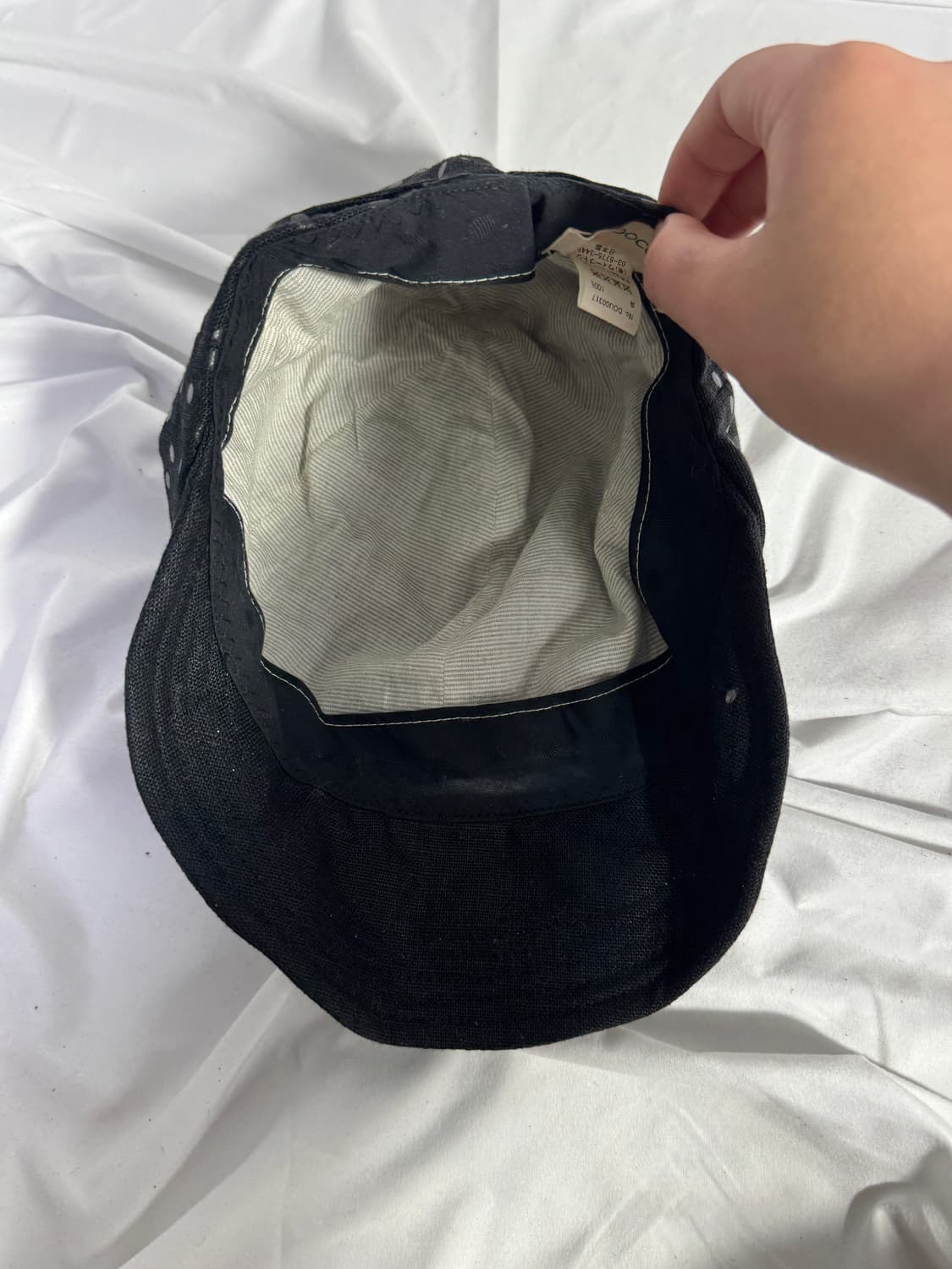 Ca4la 도트 패턴 린넨 캐스캣 상품이미지5