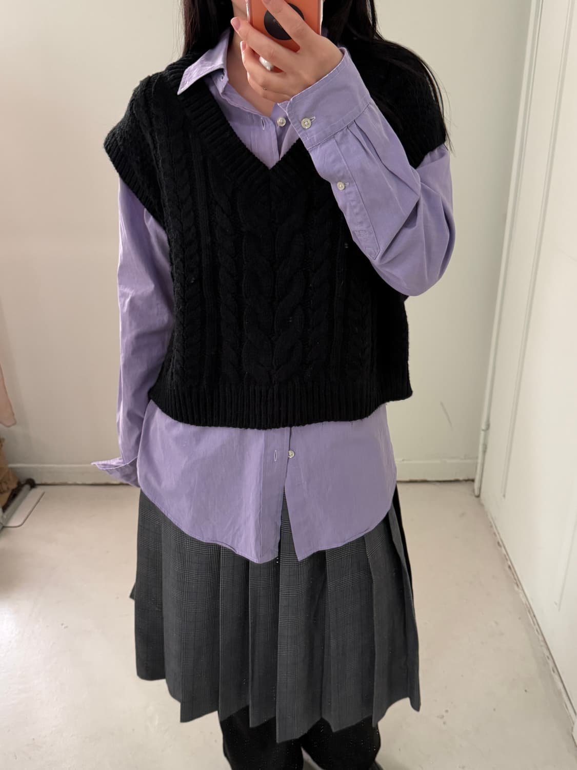 일본빈티지 블랙 니트 베스트 상품이미지1