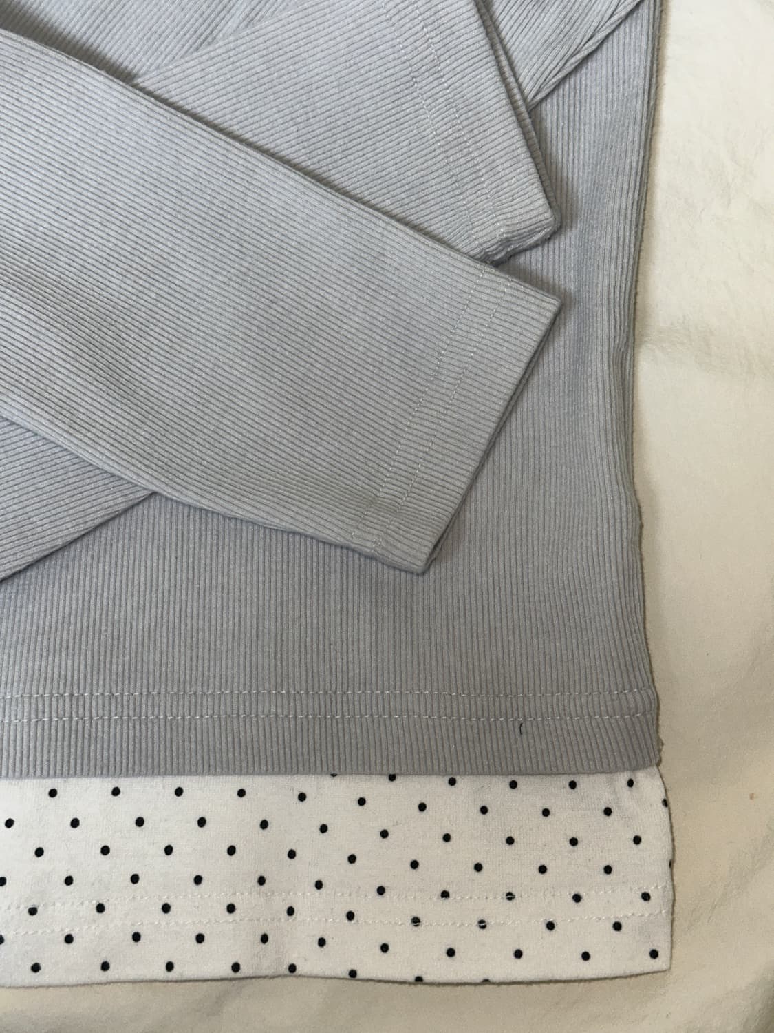 레터프롬문 도트 레이어드 티셔츠 상품이미지5