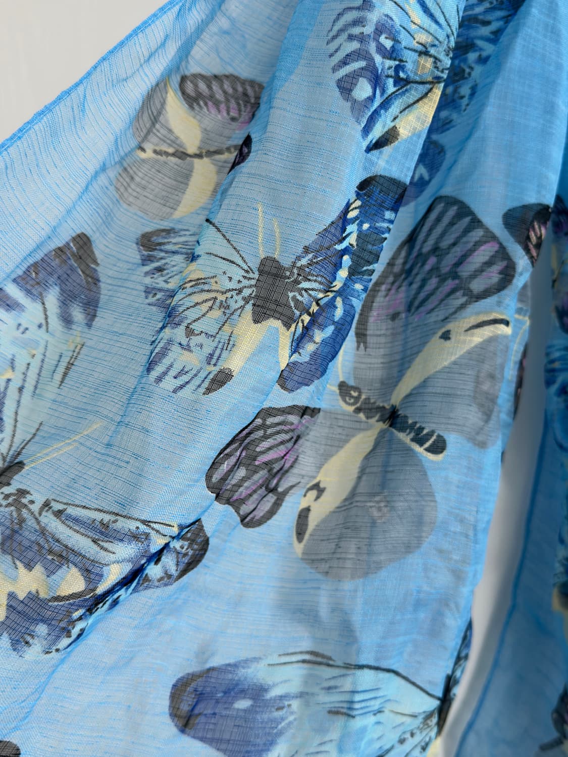 버터플라이 블루 빈티지 스카프 상품이미지3