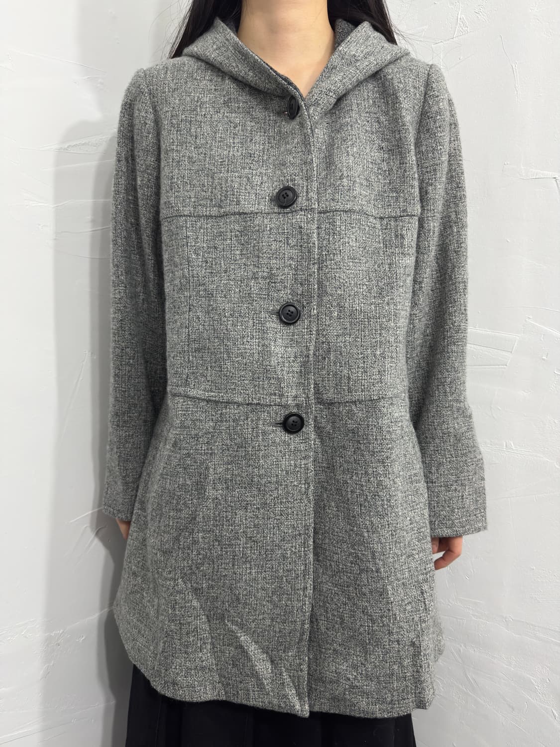 noa-g gray button coat 상품이미지2