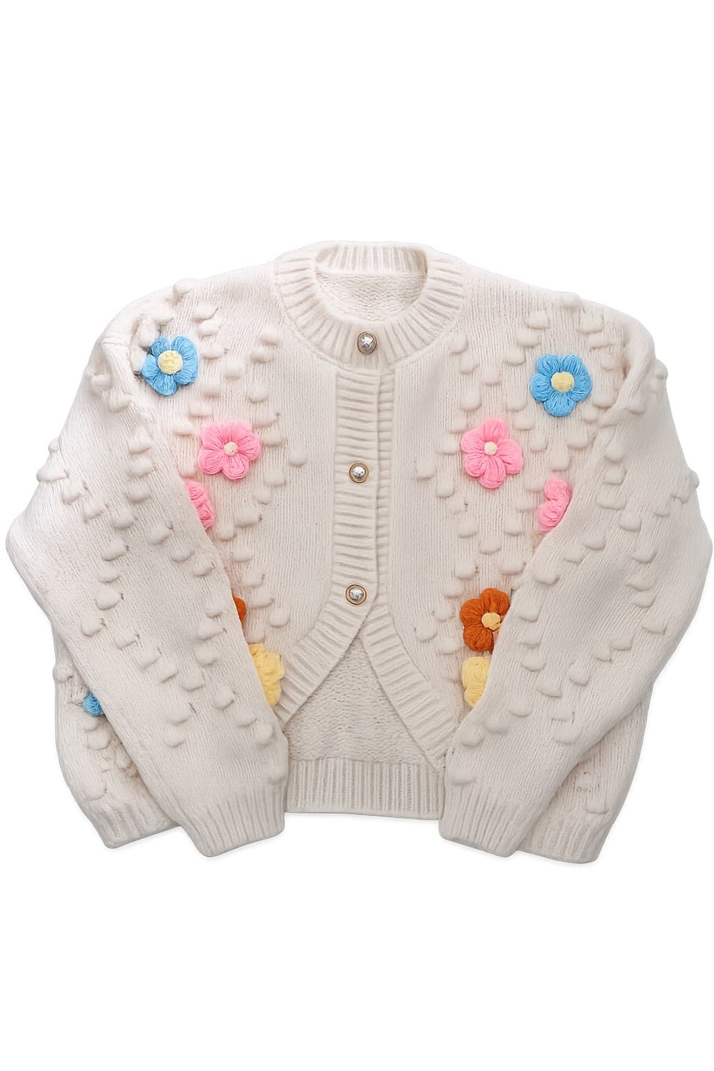 빈티지 플라워 니트 가디건 상품이미지1