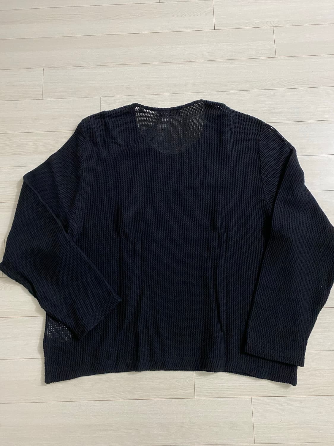 아워레가시 더블 락 U넥 블랙 러스틱 메쉬 니트 48 상품이미지2